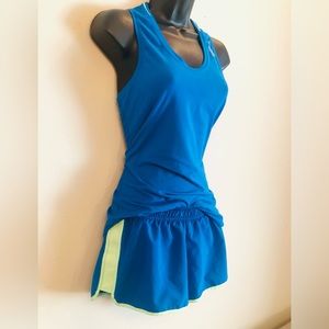 NWOT Reebok Speedwick Running Tank and Short Set XS in Blue and Surf Green